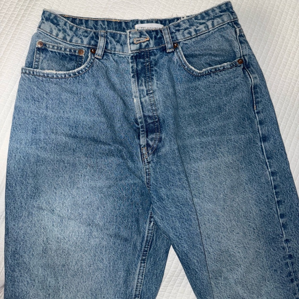 Zara Distressed Blue Denim Jeans